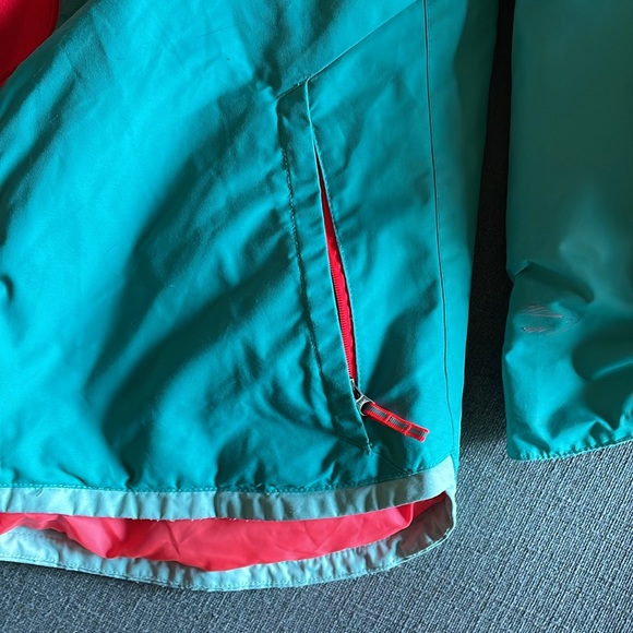 Columbia Kids L 14/16 Hooded Omni Heat Coat Teal & Pink - Picture 6 of 16